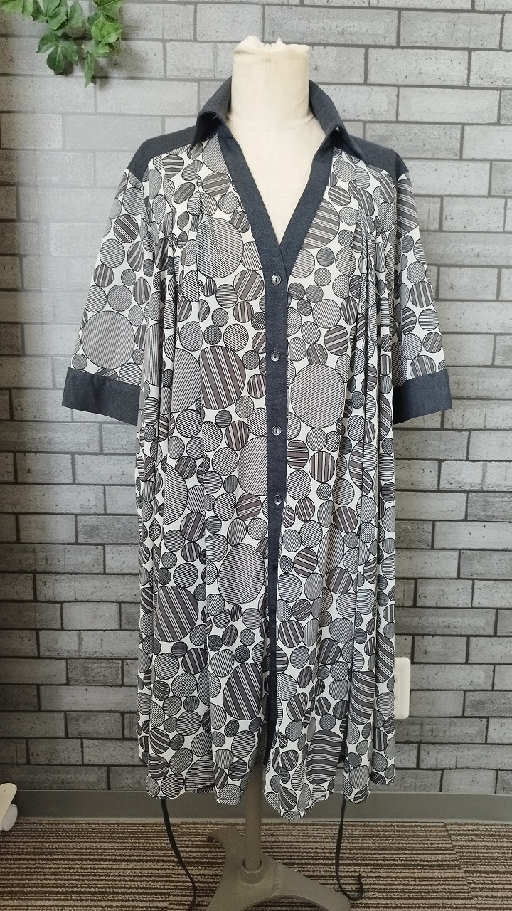 【and n closet】幾何学模様ワンピース