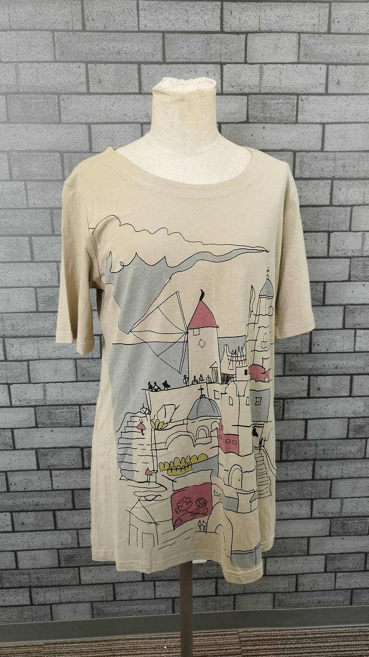 【B-LINE】イラストTシャツ ベージュ