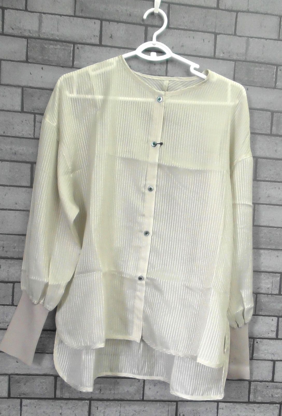 【comoely closet】 シアーチェックシャツ