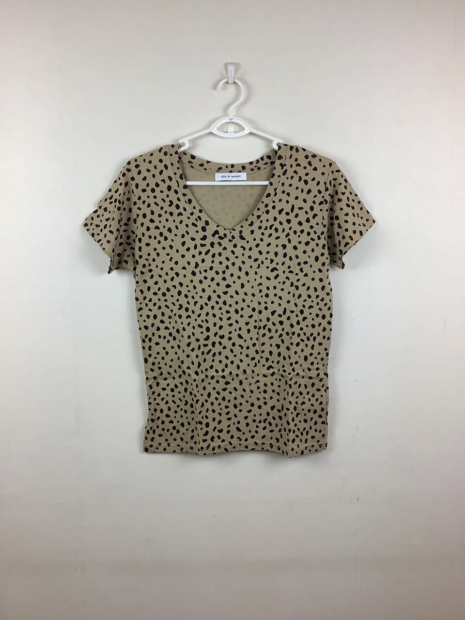 【AZUL BY MOUSSY】 ダルメシアン柄 Vネック カットソー