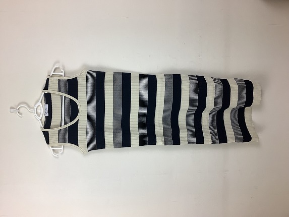 【Dewlily】 ボーダー配色ワンピース