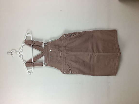 【Co パピエール】オーバーオールスカート ピンクベージュ