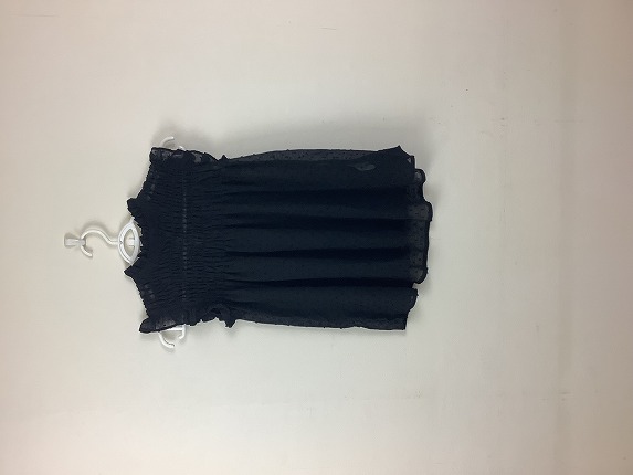 【Co パピエール】 ノースリーブフリルブラウス ブラック