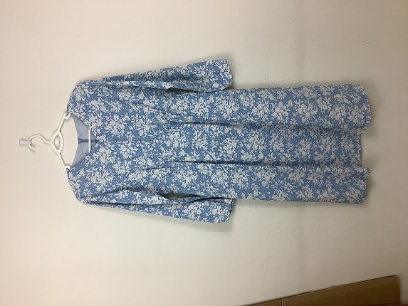 【NATURAL BEAUTY BASIC】 バイカラーフラワーワンピース