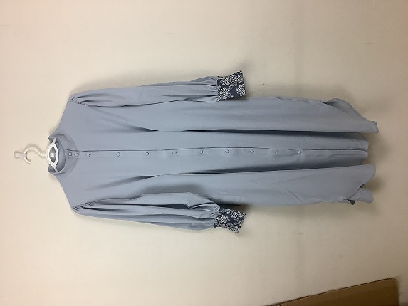 袖ジャガードワンピース