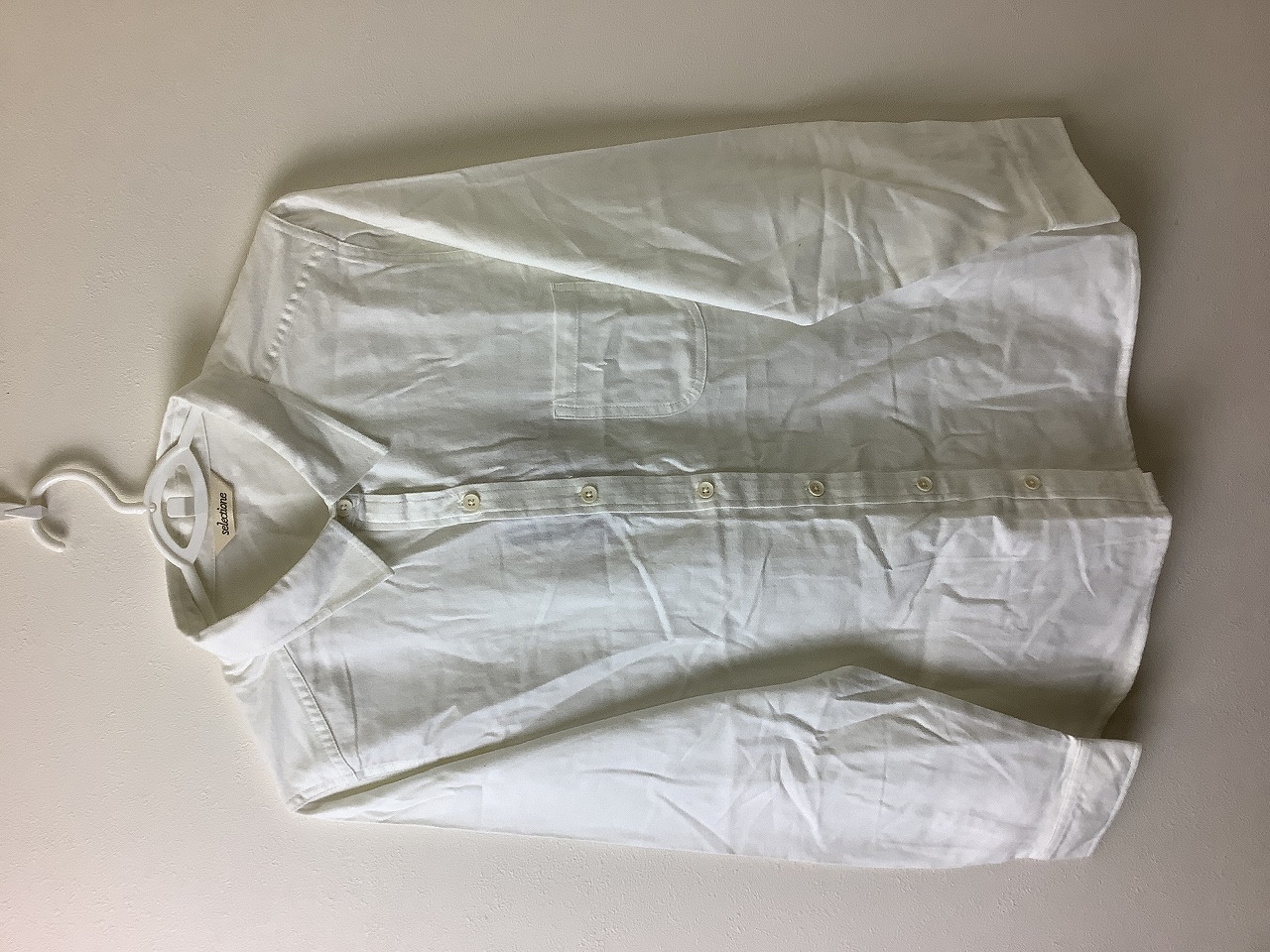 【selectione】ネルシャツ　白